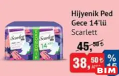 SCARLETT HİJYENİK PED GECE 14'LÜ